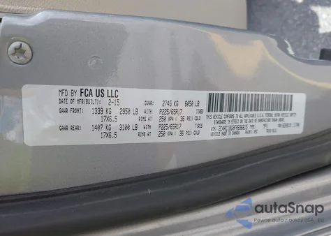 2015 Chrysler Town & Country Touring z USA, uszkodzony, nr VIN 2C4RC1BG0FR696615